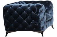 Divani Casa Delilah Modern Blue Fabric Chair