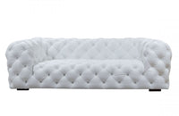 Divani Casa Dexter Transitional White Full Italian Leather Sofa