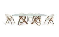 Modrest Mason & Lucas Modern Walnut Dining Set