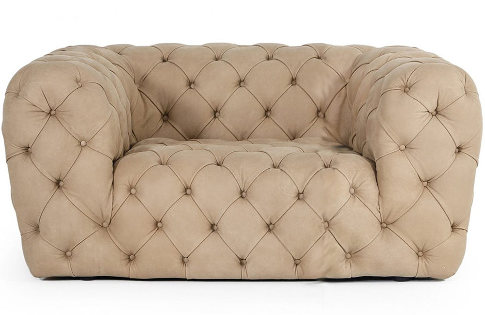 Coronelli Collezioni Ellington Italian Beige Nubuck Leather Accent