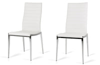 Libby Modern White Leatherette Dining Chair (Set of 2)