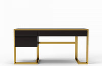 Modrest Modern Fauna Wenge and Brass Desk