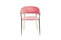 Modrest Brandy Modern Pink Fabric Dining Chair (Set of 2)