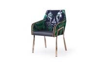 Modrest Fierce Black & Rosgold Panther Dining Chair