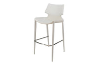 Modrest Hayes Modern White Eco-Leather Bar Stool (Set of 2)
