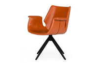 Modrest Hiawatha Modern Cognac Eco-Leather Dining Chair