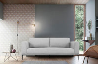 Divani Casa Jada Modern Light Grey Fabric Sofa