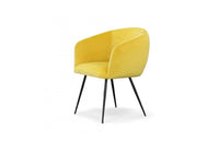 Modrest Luzerne Modern Yellow Velvet Dining Chair