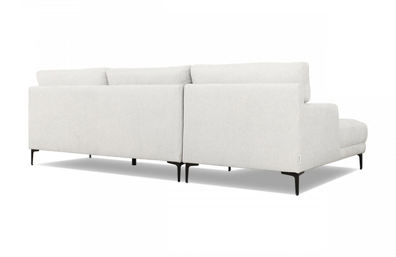 Divani Casa Paraiso Modern White Fabric Sectional Sofa