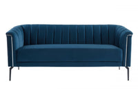 Divani Casa Patton Modern Blue Fabric Sofa