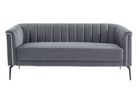 Divani Casa Patton Modern Dark Grey Fabric Sofa