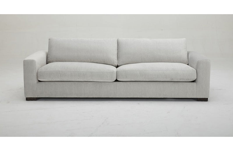 Divani Casa Poppy Modern White Fabric Long Sofa