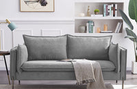 Divani Casa Randolf Modern Grey Fabric Sofa