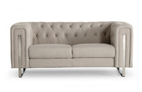 Divani Casa Salvia Modern Beige Loveseat