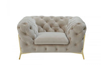 Divani Casa Sheila Transitional Beige Fabric Chair