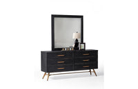 Nova Domus Tabitha Modern Dark Brown Recycled Pine Mirror