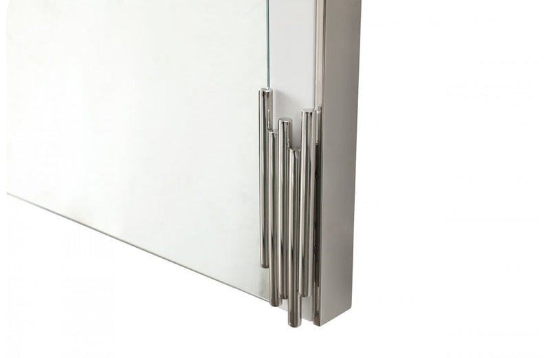 Modrest Token Modern White & Stainless Steel Mirror