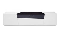 Modrest Keene Modern White & Black Oak TV Stand