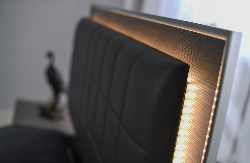 Maisie Modern Bed Matt Grey Oak