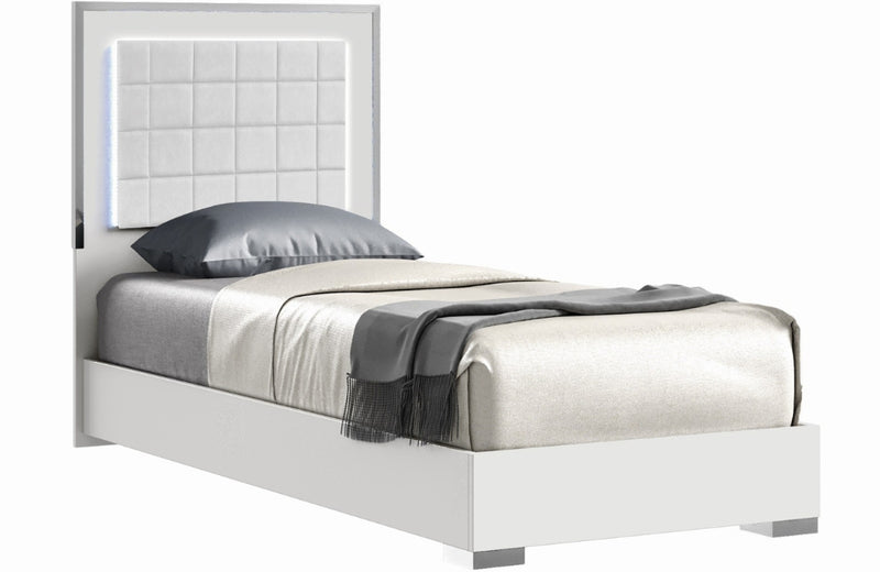 Freya Modern Bed White High Gloss