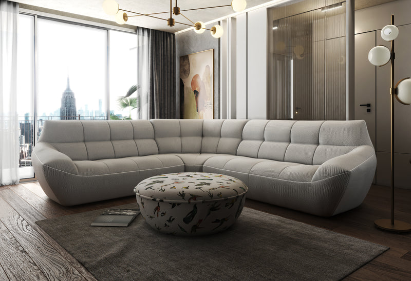 Albatros Grey Fabric Sectional Sofa