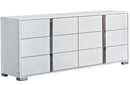 Freya Modern Dresser and Mirror White High Gloss