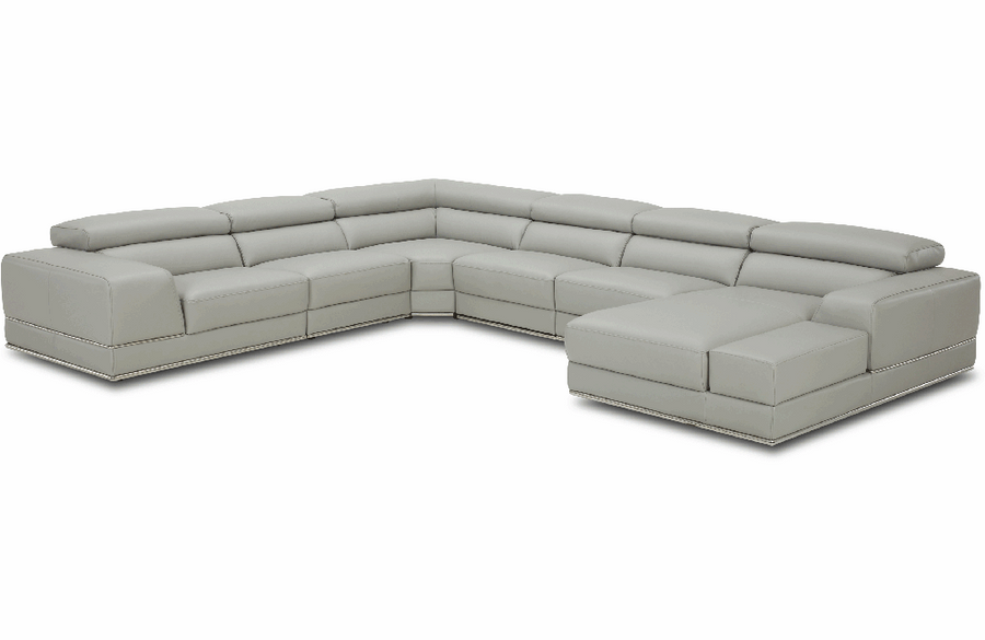 1576 Sectional Sofa Right by Kuka Grey | Paramus Mega Furniture