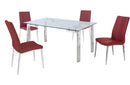 Cristina Abigail Dining Set Red