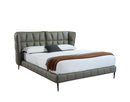 Claire Sage Upholstered Leather Platform Bed
