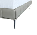 Claire Sage Upholstered Leather Platform Bed