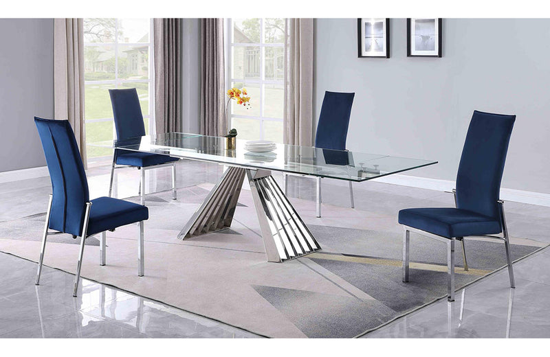 Dominique Anabel 5 pc Dining Set Blue