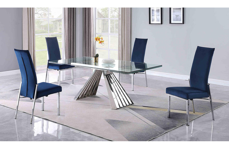 Dominique Anabel 5 pc Dining Set Blue
