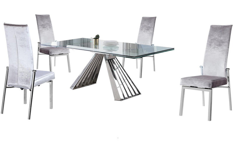 Dominique Anabel 5 pc Dining Set Gray