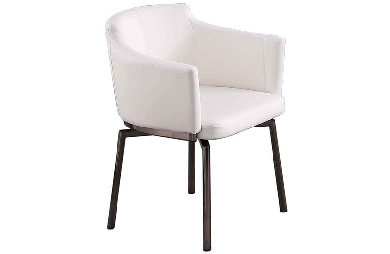 DUSTY Contemporary Club Style Arm Chair w/ Black Chrome Legs & Memory Swivel - 2 per box