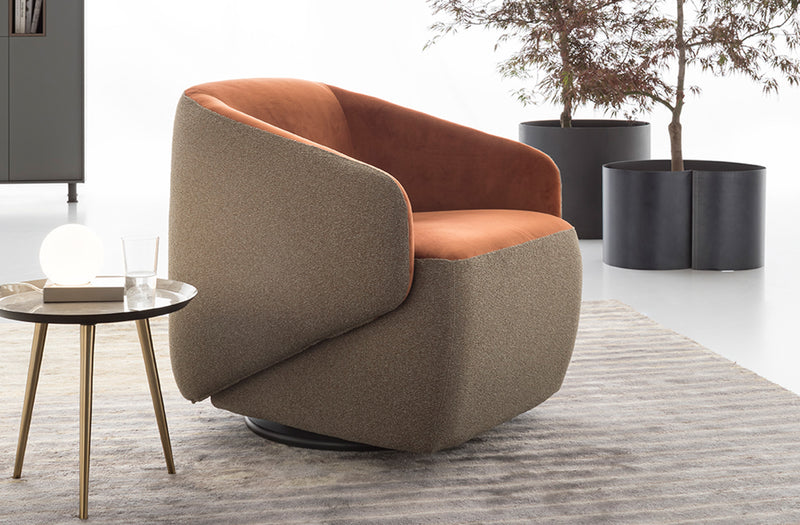 Gea accent swivel chair by Nordholtz