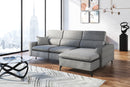 Gianna Grey Fabric Sectional Sofa