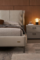 Grace Grey Leather Bedroom in FSB010 Smoke