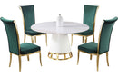 Khloe Joy 5 pc Dining Set Green