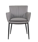 Kani Leather Armchair in Grey