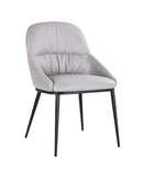 Kora Leather Chair in Pewter