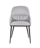 Kora Leather Chair in Pewter