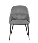 Kora Leather Chair in Charcoal Grey