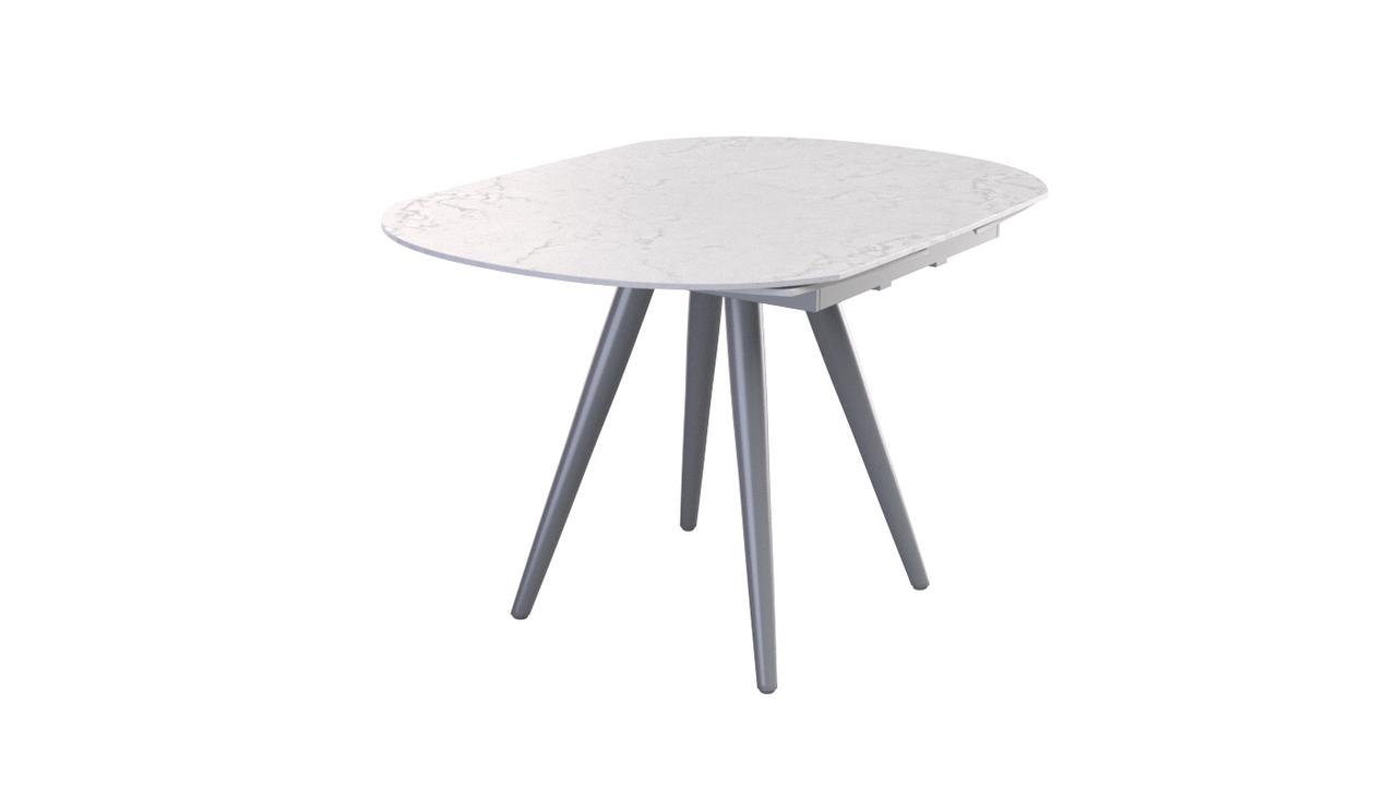 Lavello White Ceramic Dining Table with extensions