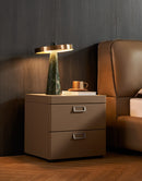 Mason Buttermilk Upholstered Leather Bedroom