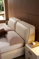 Mason Ivory Upholstered Leather Bedroom