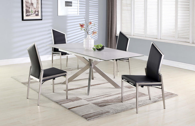 Marie Dining Table 5 pc Black