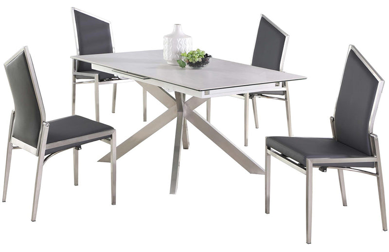 Marie Dining Table 5 pc Gray