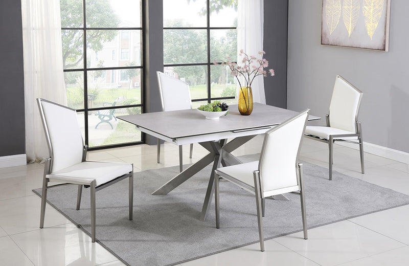 Marie Dining Table 5 pc White