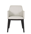 Osaka Leather Armchair in Light Grey