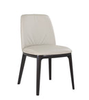 Osaka Leather Chair in Light Grey